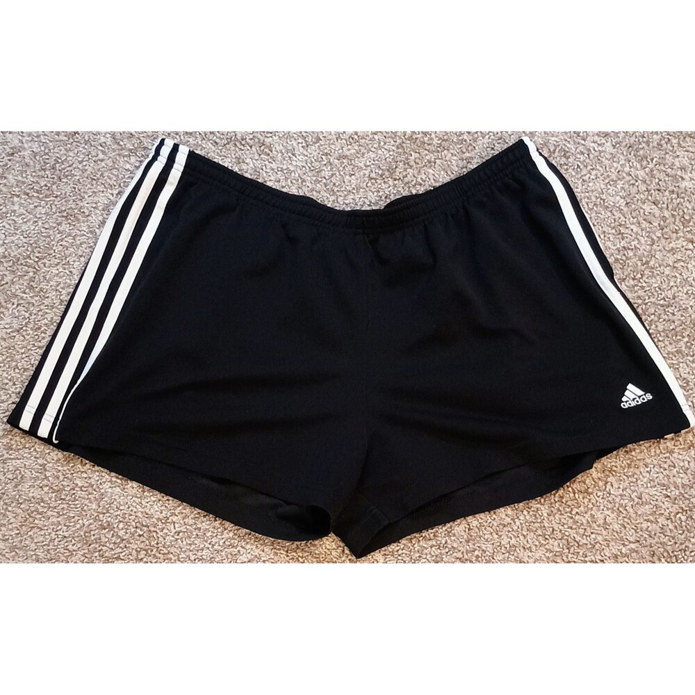 Adidas Ladies Pacer  Shorts Black/White XL Elastic Drawstring